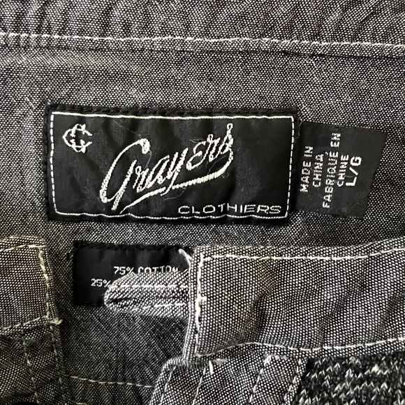 Like New without Tag Grayers Clothers Men’s Long Sleeve Grey Top Size Large - Picture 3 of 8